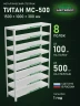 Стеллаж металлический Титан МС-500 1500х1000х300 8 полок
