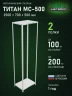 Стеллаж металлический Титан МС-500 2500х700х500 2 полки Стеллаж металлический Титан МС-500 2500х700х500 2 полки