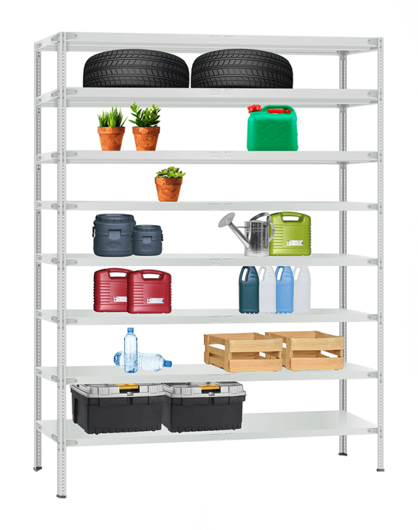 Стеллаж металлический Титан МС-900 2500x1000x600 8 полок