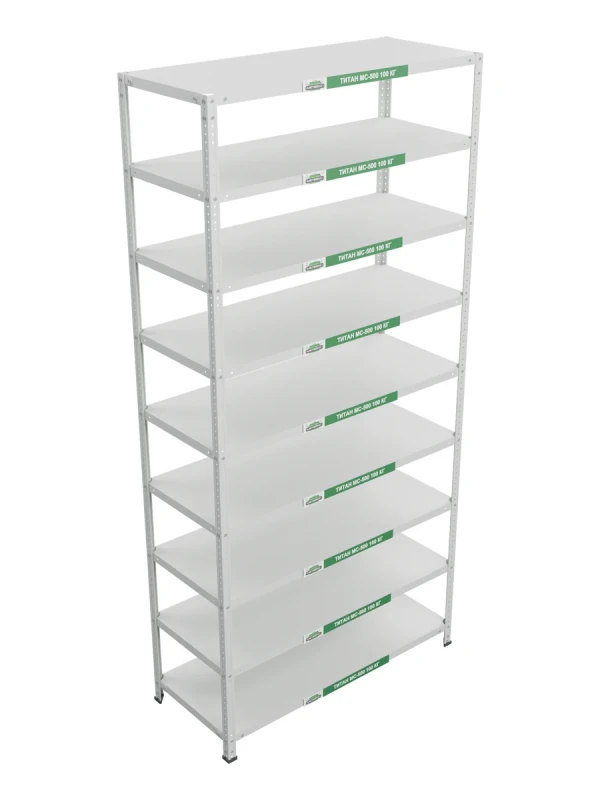 Стеллаж металлический Титан МС-500 2500х1200х500 9 полок