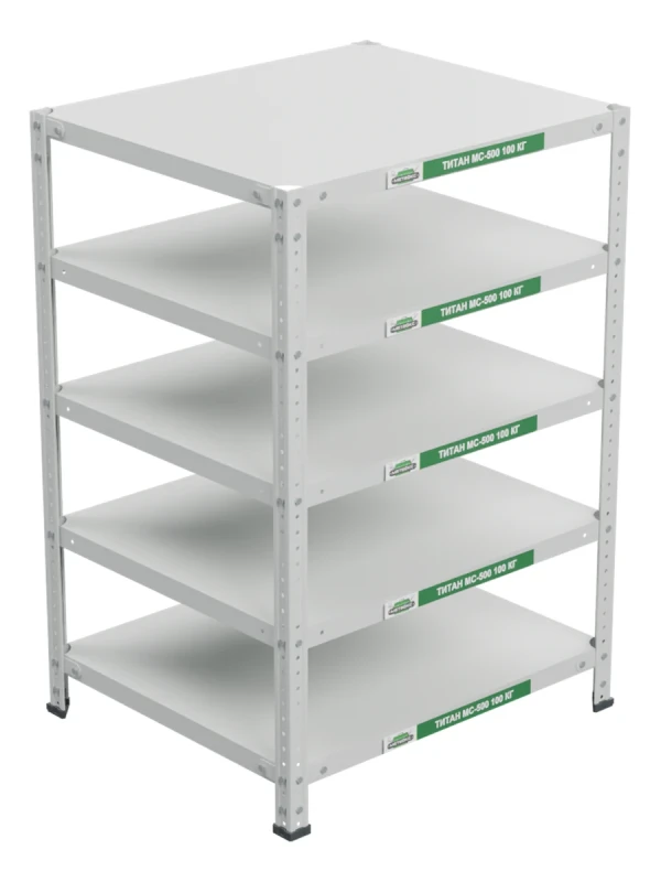 Стеллаж металлический Титан МС-500 1000х700х600 5 полок