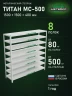 Стеллаж металлический Титан МС-500 1500х1500х400 8 полок Стеллаж металлический Титан МС-500 1500х1500х400 8 полок