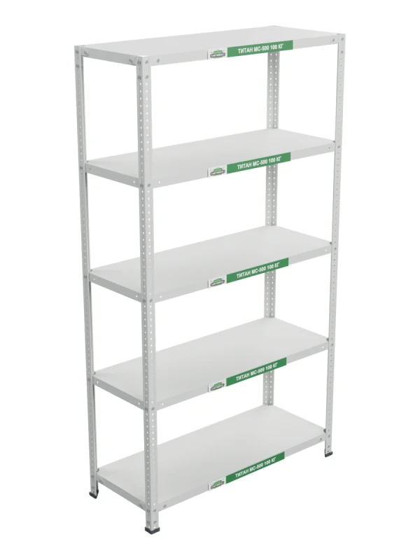 Стеллаж металлический Титан МС-500 1800х1000х400 5 полок
